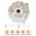 thumbnail image 6 of 15 Inch Round Placemats Set of 4, Colorful Flowers Non Slip Heat Insulation PP Table Mats, Spring Leaves Floral Botanical Wood Grain Washable Place Mats for Kitchen Dining Party Table Decor, 6 of 7
