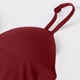 thumbnail image 7 of Nestiefly Tank Tops for Women Adjustable Spaghetti Strap Undershirt Built in Bra Plus Size Basic Going Out Camisole Tops Wine L, 7 of 7