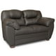 thumbnail image 3 of Love Seat de Piel Genuina ConfortoPiel  Toscana Chocolate, 3 of 8