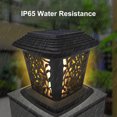 thumbnail image 2 of Yeacher 2W Solar Post Cap Fence Light Outdoor Lamp Dynamic Flames Light Effect Lighting Sensitive, 2 of 8