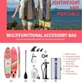 thumbnail image 6 of 11' Stand Up Paddle Boards Surf Control with Premium SUP Board Accessories Backpack & Removable Fins, 34" Wide Inflatable Paddle Boards of All Skill Levels (Peach Pink), 6 of 6