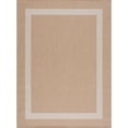 thumbnail image 3 of ZJTER Outdoor Rug 5x7, Modern Outside Rugs for Patios Porches Waterproof Durable Washable Non-Shedding, Easy-to-Clean Indoor Outdoor Area Carpet (5 x 7, Bordered - Beige/White), 3 of 10