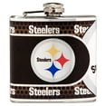 thumbnail image 1 of Pittsburgh Steelers Stainless Steel 6 oz. Flask with Metallic Graphics, 1 of 1