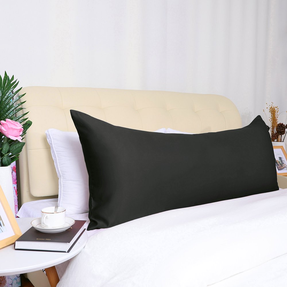 SilkySoft Satin Pillowcases with Zipper 21x60inch Long Pillow Case