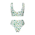 thumbnail image 6 of Rocae Pineapple for Bikini Set for Women Two Piece Sexy High Swimsuits Split Crossover Bikini Small, 6 of 9