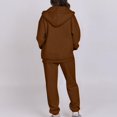 thumbnail image 4 of Women's Two Piece Athletic Set Zipper Front Hoodie And Elastic Waist Joggers Breathable Fabric Comfortable Wear, 4 of 8