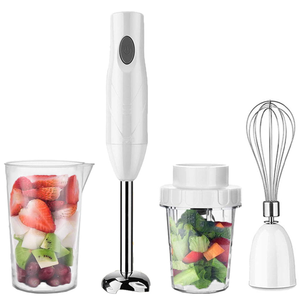 Sauces Handheld Stick Blenders Black Immersion Hand Blender Battery Powered Silica Gel Handle Stainless Steel for Soup,Smoothies Food Milk 