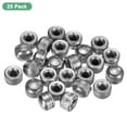 thumbnail image 4 of 25-Pack Threaded Cap Nuts, M5x11mm Screw Caps for Light Fixture, Female Knurled Knob Nut for Ceiling Light Cover Replacement [Chrome Tone], 4 of 7