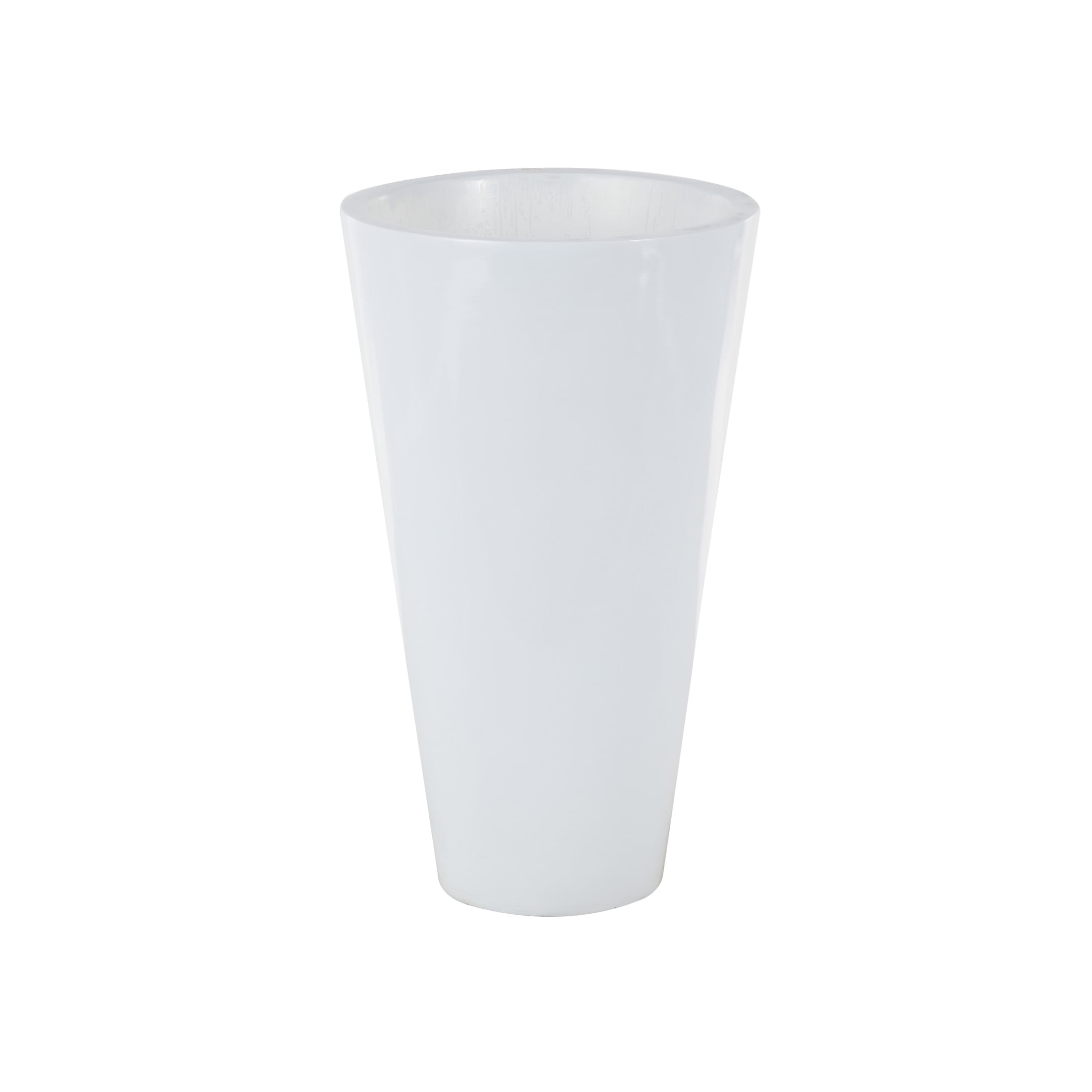 DecMode 24" White Fiberglass Vase