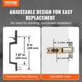 thumbnail image 2 of VEVOR Front Door Handle Matte Black Square Handle with Lever No Lock Reversible, 2 of 9