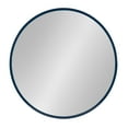 thumbnail image 2 of Kate and Laurel Travis Round Wood Wall Mirror, 21.6" Diameter, Navy Blue, Modern Wall Décor Accent, 2 of 5
