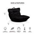 Big Joe Roma Bean Bag Chair, Smartmax 3ft, Black