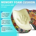 thumbnail image 5 of Premium Floral Pattern Memory Foam Seat Cushion Ergonomic Chair Pad for Office Chair, Car, Airplane & Bleachers Sciatica, Tailbone Hip & Back Pain Relief - Chair Cushion for Long Office Workers., 5 of 5