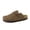 Dark taupe, variant on Cushionaire Hana - Genuine Leather Suede Classic Clog Womens Shoes - Slip On Mule Comfortable Shoes for Women