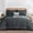 Dark Gray, variant on RUIKASI 7 Pieces Black Queen Bed Comforter Set with Sheets - Bed in a Bag with Comforter and All Season Sheets, Pillowcases
