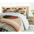 thumbnail image 5 of Ambesonne Monstera Duvet Cover Set, Abstract Mid Century Leaf, Queen, Redbrown Dusk Black, 5 of 6