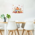 thumbnail image 2 of Autumn Pumpkin Wall Art Fall Pumpkin Wildflower with Orange Maple Leaves Canvas Wall Art Retro Rustic Harvest Framed Wall Art for Living Room Bedroom Bathroom Home Decor Ready to Hang,12x12 Inches, 2 of 7