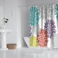 thumbnail image 2 of Yellow Floral and Petal Pattern Shower Curtain 72"x72" ,Bathroom Decorative Shower Curtains Set with 12 Hooks,Modern Waterproof Washable Shower Curtain, 2 of 6