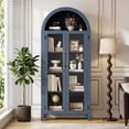 thumbnail image 7 of Lumiparty Arched Kitchen Pantry Cabinet, 5-Tier Storage Cabinet for Kitchen Dining Room, Blue, 7 of 7