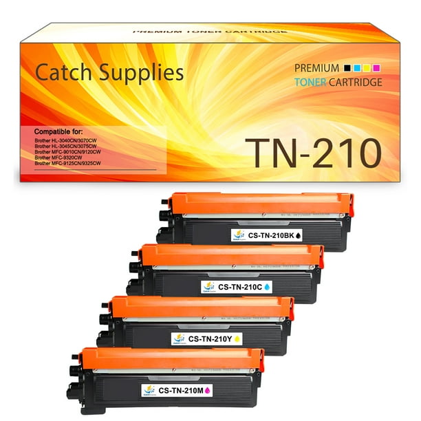 Fordøjelsesorgan kone Ekstremt vigtigt TN 210 TN210 Catch Supplies 4-Pack Compatible Toner Replacement for Brother  TN-210 TN210BK works with Brother HL-3040 3070, MFC-9010 9120 9320 Printers  (Black, Cyan, Magenta, Yellow) 4 Pack - Walmart.com