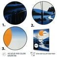 thumbnail image 3 of Designart "Scenic Views of a Modern Blue Bridge III" Cityscapes Floater Framed Canvas Print, 3 of 7