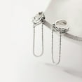 thumbnail image 3 of EOEMY Pair 925 Sterling Silver & Ear Cuff With Trace Chain Earrings No Piercing, 3 of 6
