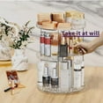thumbnail image 3 of Rotating Makeup Organizer, 360 °   Spinning Skincare Organizers, Bathroom Organizer, DIY Adjustable Bathroom Makeup Carousel Holder Rack,Medium, Clear, 3 of 8