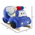thumbnail image 2 of Rocking Police Car Toy- Kids Plush Stuffed Ride on Wooden Rockers with Sounds, Handles-Make Believe Fun for Boys, Girls, Toddlers by Happy Trails, 2 of 8