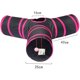 thumbnail image 5 of Túnel para gatos, juguete de juego plegable de 3 vías: diversión en forma de tubo para conejos, gatitos y perros, rosa rojo + negro, 5 of 5