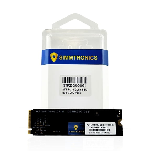 Simmtronics Internal PCIe 3.0 NVMe M.2 SSD 3000MHz - 2TB