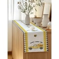 thumbnail image 5 of Table Runner 72 Inches Long for Kitchen Dining, Yellow Truck Dresser Scarf Farmhouse, Dining Table Decorations for Wedding/Parties, Spring Bees Daisy Honey Black Buffalo Lattice 13 x 72 In, 5 of 8
