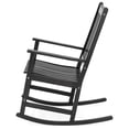 thumbnail image 4 of Best Choice Products Indoor Outdoor Traditional Slat Wood Rocking Chair Furniture for Patio, Porch, Living Room - Black, 4 of 7