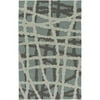 4' x 6' Nautical Gnarls Moss Green, Mineral Gray and Fog Gray Area Throw Rug