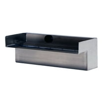 Half Off Ponds Steel Elegance Stainless Steel Spillway, 12 in., 304 SS, 1.5 in. Back Inlet, for Wet Walls & Formal Falls