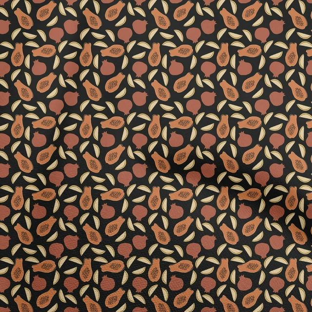 oneOone Silk Tabby Brown Fabric Fruits Craft Projects Decor Fabric Printed By The Yard 42 Inch Wide