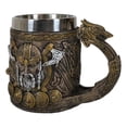 thumbnail image 4 of Norse Viking God Thor Mjolnir Hammer With Longship Dragon Boat Coffee Mug Cup, 4 of 9