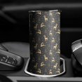 thumbnail image 3 of 20oz Dark Christmas Golden Reindeer Pattern Skinny Tumblers Stainless Steel Tumbler with Lid and Straw,Vacuum Insulated Double Wall Travel Tumbler Cups with Cleaning Brush for Coffee,Tea, 3 of 6