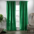 thumbnail image 2 of 3S Brother's Extra Long Solid Luxury Matte Velvet Soft Curtain Jade Single Panel Hanging Back Tap & Rod Pocket Home Décor 5-25 Feet Custom Made Curtains -Made in Turkey Each(52"x240"), 2 of 7