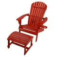 thumbnail image 3 of Earth Collection Adirondack Chair and Ottoman Set Red, 3 of 5