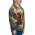 thumbnail image 3 of Kdxio Cloud Rainbow Winged Dog Pattern Boys Athletic Unisex Boys Girls Hoodie with Pocket Sweatshirts-Small, 3 of 6