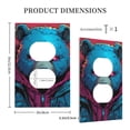 thumbnail image 3 of Disketp Neon Cyberpunk Blue Bear Decorative Light Switch or Outlet Wall Plate with Safety Cover-Style S, 3 of 6