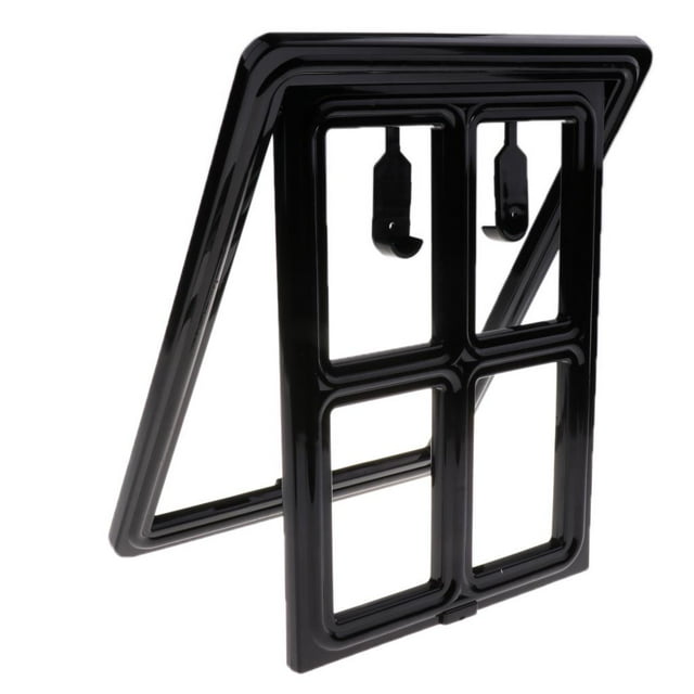 Puerta de Pantalla Perro Mascota Accesorios Diseño Colgante Permite Mascotas Negro - M Yuyangstore Pet Dog Screen Door