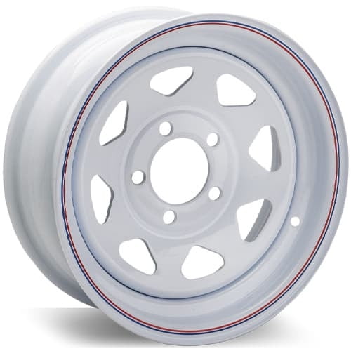 Americana Tire and Wheel Trailer Wheel 20352NDX 14 Inch Diameter x 5.5 Inch Width; 5 x 114.3 Millimeter/5 x 4.50 Inch Bolt Pattern; 0 Millimeter Offset; 3.25 Inch Backspacing
