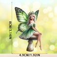 thumbnail image 3 of ¡Precios de Liquidación!, Llavero con colgante de mariposas verdes de acrílico Akmoler, 3 of 8