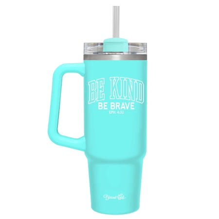 Blessed Girl 30 oz Stainless Steel Mug With Straw Be Kind Be Brave