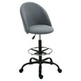 thumbnail image 1 of Vinsetto Chaise de Bureau en Lin avec Hauteur Réglable et Anneau de Pied, Roues Pivotantes, Gris, 1 of 10