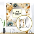 thumbnail image 3 of Designart "Natural Grace" Floral Square Mirror Wall Decor Cottage - Large Beige Square Bathroom Mirror - Square Printed Wall Mirror Art, 3 of 5