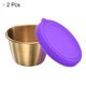 thumbnail image 3 of Uxcell 2 piezas de recipiente para aderezo de ensaladas, 2.4oz tazas de condimento a prueba de fugas para picnic y viaje, morado, 3 of 6