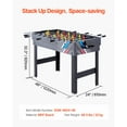 thumbnail image 2 of KFFKFF Quad-Function Game Table Kit, 48" Air Hockey Surface, Versatile Table Featuring Air Hockey, Pool, Foosball, Table Tennis, Pushers & Pucks, Recreational Arcade Table for Home Game Space, 2 of 9