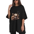 thumbnail image 4 of Women T Shirts and Men T shirt Oversized Shirts Cool Graphic Tees for Men Vintage Streetwear Sweat Casual Shirt 2XL, 4 of 5